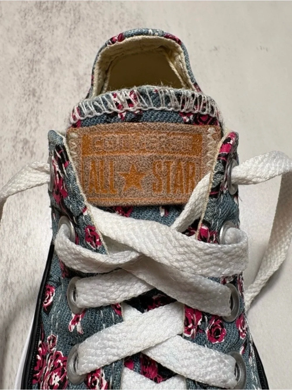 Converse Chuck Taylor All Star Low Top Sneakers Featuring Floral Rose Pattern